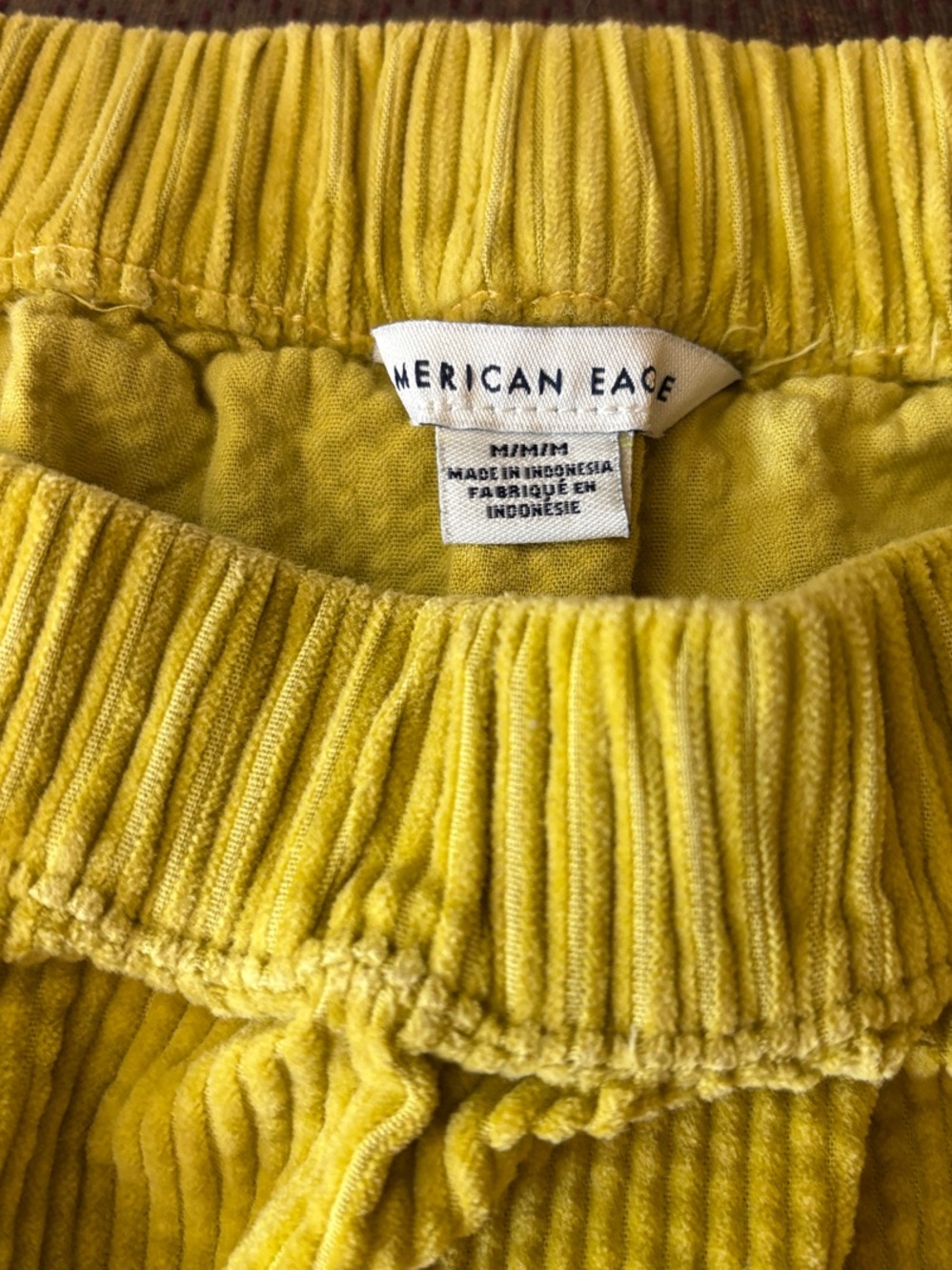 American Eagle Outfitters Mustard Yellow Corduroy Midi Skirt